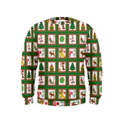 Christmas-paper-christmas-pattern Kids  Sweatshirt by Grandong