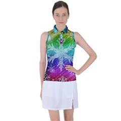 Christmas-snowflake-background Women s Sleeveless Polo T-shirt by Grandong