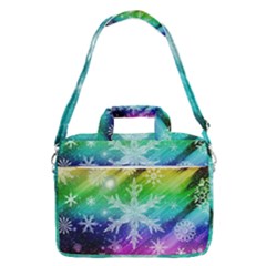 Christmas-snowflake-background Macbook Pro 16  Shoulder Laptop Bag by Grandong