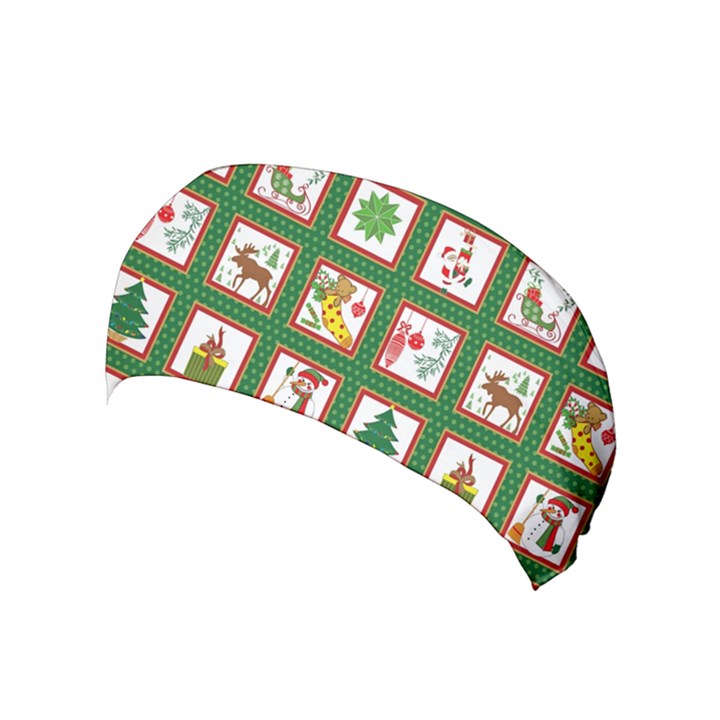 Christmas-paper-christmas-pattern Yoga Headband