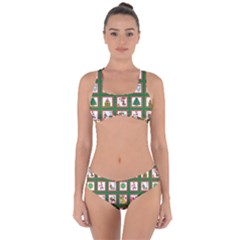 Christmas-paper-christmas-pattern Criss Cross Bikini Set by Grandong