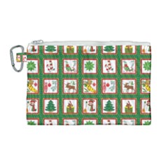 Christmas-paper-christmas-pattern Canvas Cosmetic Bag (large) by Grandong