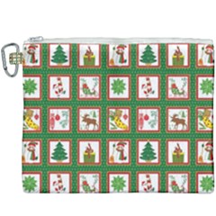 Christmas-paper-christmas-pattern Canvas Cosmetic Bag (xxxl) by Grandong