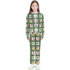 Christmas-paper-christmas-pattern Kids  Tracksuit by Grandong