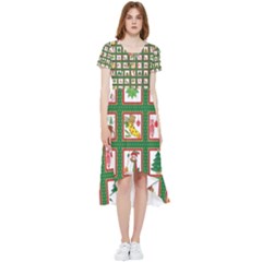 Christmas-paper-christmas-pattern High Low Boho Dress by Grandong