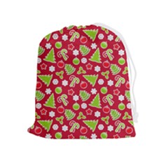 Christmas-paper-scrapbooking-pattern Drawstring Pouch (xl) by Grandong