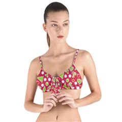 Christmas-paper-scrapbooking-pattern Tie Up Cut Bikini Top by Grandong