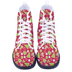 Christmas-paper-scrapbooking-pattern Men s High-top Canvas Sneakers by Grandong