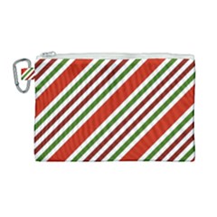 Christmas-color-stripes Canvas Cosmetic Bag (large) by Grandong