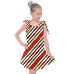 Christmas-color-stripes Kids  Tie Up Tunic Dress by Grandong