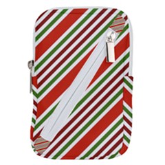 Christmas-color-stripes Belt Pouch Bag (small) by Grandong