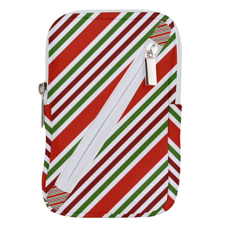 Christmas-color-stripes Belt Pouch Bag (Small)