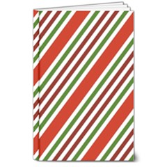 Christmas-color-stripes 8  X 10  Hardcover Notebook