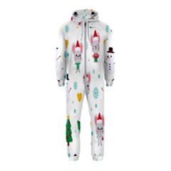 Christmas-seamless-pattern-with-cute-kawaii-mouse Hooded Jumpsuit (kids) by Grandong