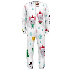 Christmas-seamless-pattern-with-cute-kawaii-mouse Onepiece Jumpsuit (men) by Grandong