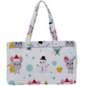 Christmas-seamless-pattern-with-cute-kawaii-mouse Canvas Work Bag View1