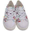 Christmas-seamless-pattern-with-cute-kawaii-mouse Women s Low Top Canvas Sneakers View1