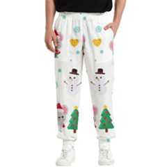 Christmas-seamless-pattern-with-cute-kawaii-mouse Men s Elastic Waist Pants by Grandong