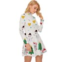 Christmas-seamless-pattern-with-cute-kawaii-mouse Long Sleeve Velour Longline Dress View3