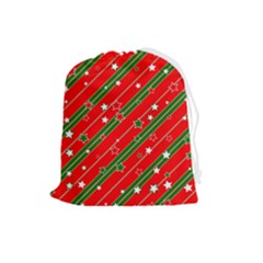 Christmas-paper-star-texture     - Drawstring Pouch (large) by Grandong