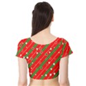 Christmas-paper-star-texture     - Short Sleeve Crop Top View2