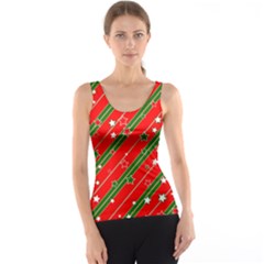 Christmas-paper-star-texture     - Women s Basic Tank Top by Grandong