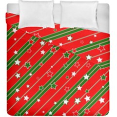 Christmas-paper-star-texture     - Duvet Cover Double Side (king Size) by Grandong