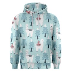 Christmas-tree-cute-lama-with-gift-boxes-seamless-pattern Men s Overhead Hoodie by Grandong