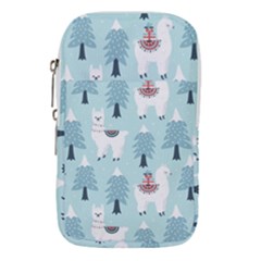 Christmas-tree-cute-lama-with-gift-boxes-seamless-pattern Waist Pouch (large) by Grandong