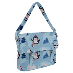 Christmas-seamless-pattern-with-penguin Buckle Messenger Bag by Grandong