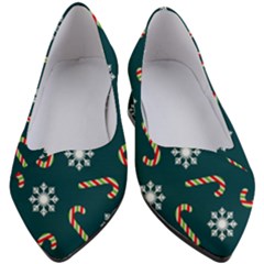 Christmas-seamless-pattern-with-candies-snowflakes Women s Block Heels  by Grandong