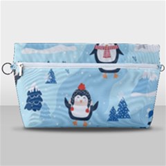 Christmas-seamless-pattern-with-penguin Handbag Organizer