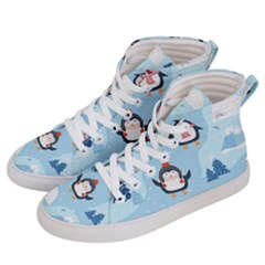 Christmas-seamless-pattern-with-penguin Men s Hi-top Skate Sneakers by Grandong