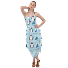 Christmas-seamless-pattern-with-penguin Layered Bottom Dress by Grandong