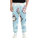 Christmas-seamless-pattern-with-penguin Men s Elastic Waist Pants View1