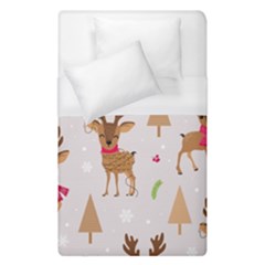 Christmas-seamless-pattern-with-reindeer Duvet Cover (single Size) by Grandong