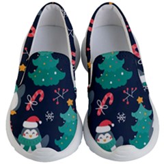 Colorful-funny-christmas-pattern      - Kids Lightweight Slip Ons by Grandong