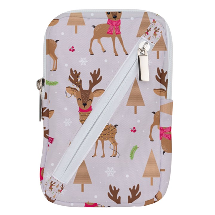 Christmas-seamless-pattern-with-reindeer Belt Pouch Bag (Small)