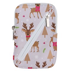 Christmas-seamless-pattern-with-reindeer Belt Pouch Bag (large) by Grandong