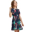 Colorful-funny-christmas-pattern      - Kids  Puff Sleeved Dress View2