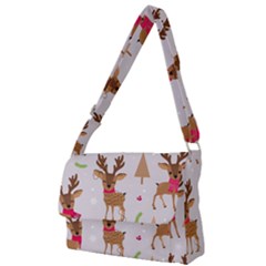 Christmas-seamless-pattern-with-reindeer Full Print Messenger Bag (l) by Grandong