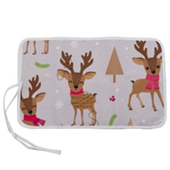 Christmas-seamless-pattern-with-reindeer Pen Storage Case (m) by Grandong