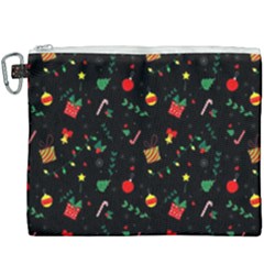 Christmas Pattern Texture Colorful Wallpaper Canvas Cosmetic Bag (xxxl) by Grandong