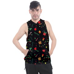 Christmas Pattern Texture Colorful Wallpaper Men s Sleeveless Hoodie by Grandong