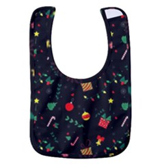 Christmas Pattern Texture Colorful Wallpaper Baby Bib by Grandong