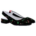 Christmas Pattern Texture Colorful Wallpaper Women s Classic Slingback Heels View3