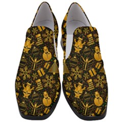 Christmas Background Seamless Pattern Pattern Women Slip On Heel Loafers by Grandong