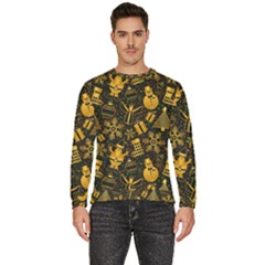 Christmas Background Seamless Pattern Pattern Men s Fleece Sweatshirt by Grandong