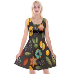 Christmas-seamless-pattern   - Reversible Velvet Sleeveless Dress by Grandong