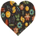 Christmas-seamless-pattern   - Wooden Puzzle Heart View1